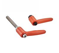 ApuaVireo&Co Maniglia di fissaggio a leva 2 pezzi - Maniglia regolabile a L con perno a pulsante, manopola a cricchetto, filettatura maschio o filettatura femmina M4 M5 M6(M6*12 Male)