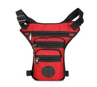 ApuaVireo&Co Marsupio da uomo, marsupio per motociclista, borsa a tracolla con tasche multiple, nylon for, One color, Red