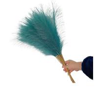 ApuaVireo&Co Pampas Grass Grande 10 pz Fiori Artificiali Colorati Bouquet Creativo di Pampas Simulata Bellissima Erba Finta Soffice(Blue)