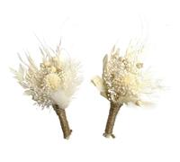 ApuaVireo&Co Pampas Grass, grande mini bouquet di fiori secchi, decorazione for matrimoni, fiori naturali conservati, erba della pampa for inviti, creazione di biglietti fai da te(L52,10pcs)
