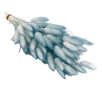 ApuaVireo&Co Pampas Grass Large 30/60pcs Lagurus Erba secca naturale soffice Pampas Dry Bouquet for la decorazione domestica Fiore Coda di coniglio Composizione nuziale(Blue,60pcs)
