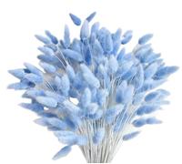 ApuaVireo&Co Pampas Grass Large Bunny Tails Fiori secchi Pampas Grass Rabbit Tail Bouquet Decorazioni for la tavola di nozze Accessori(Blue,60PCS)