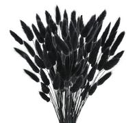 ApuaVireo&Co Pampas Grass Large Bunny Tails Fiori secchi Pampas Grass Rabbit Tail Bouquet Decorazioni for la tavola di nozze Accessori(Black,120PCS)