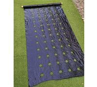 ApuaVireo&Co Pellicola pacciamante for Il Controllo delle Erbacce, pellicole in PE Nere for ortaggi agricoli, Pellicola Perforata for Serre a 5 Fori(0.95x10m with 5 Hole)