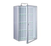 ApuaVireo&Co Prigione for telefono, armadietto portadocumenti tascabile in lega di alluminio con maniglia portatile, serratura a chiave, montaggio a parete(29x20x49cm/11x8x19in)