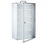 ApuaVireo&Co Prigione for telefono, armadietto portadocumenti tascabile in lega di alluminio con maniglia portatile, serratura a chiave, montaggio a parete(37x20x61cm/15x8x24in)