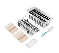 ApuaVireo&Co Stampo for ghiaccioli a spirale, stampo for ghiaccioli for uso domestico/commerciale, stampi for gelato con bastoncini di legno(20Pcs 85g/0.19lbs Round Head Double Groove)
