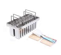 ApuaVireo&Co Stampo for ghiaccioli a testa piatta, stampi for ghiaccioli for uso domestico/commerciale, stampo for gelato con bastoncini(20Pcs 85g/3oz Flat Head Double Groove)