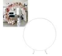 ApuaVireo&Co Supporto grande for arco a palloncino, supporto rotondo for fondale, supporto for arco a palloncino in metallo for fondale for matrimonio, 100 120 150 180 2000 240 cm(White,250cm)