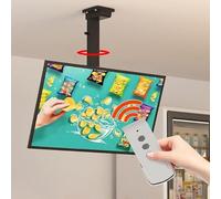 ApuaVireo&Co Supporto TV motorizzato da soffitto, supporto TV motorizzato con rotazione a 360° for schermi da 32-70 pollici, sollevamento regolabile in altezza di 130 cm, fino a 60 kg