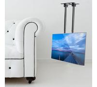 ApuaVireo&Co Supporto TV regolabile, supporto TV a 2 montanti for schermo singolo, supporto TV inclinabile for TV da 55-120 pollici, VESA Max 900x600 mm