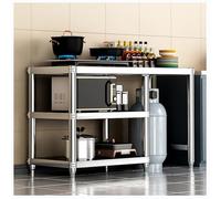ApuaVireo&Co Tavolo da lavoro in acciaio inossidabile ispessito a 3 strati, pannello in metallo spazzolato, base regolabile, banco da lavoro for ristorante(31.5x19.7x31.5in)