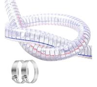 ApuaVireo&Co Tubi flessibili spessi in PVC, tubo flessibile in acciaio, elica, tubo flessibile durevole, pompa trasparente, lunghezza 32,8 piedi, spessore 4 mm(Inner diameter 38mm)