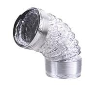ApuaVireo&Co Tubo flessibile for condotto di ventilazione in alluminio da 80-300 mm con 2 morsetti in acciaio inossidabile, lunghezza 2 m, 3 m, 4 m e 5 m(3.0m,120mm)