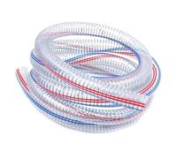 ApuaVireo&Co Tubo flessibile in PVC con elica in filo di acciaio, spessore della parete 2,5 mm, tubo flessibile trasparente e durevole, lunghezza 9,8 piedi(Inner Diameter 25mm)