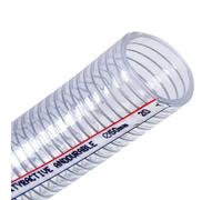 ApuaVireo&Co Tubo flessibile in PVC, spessore della parete 12 mm, filo di acciaio trasparente, lunghezza 1 m, pompa, resistente, ultra spesso, specifiche uniche.(ID 250mm)