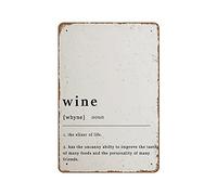 Apular Definition of Wine Citazione Poster Stampa Vino Stampa Home Art Alcol Arte Alcool Decor Wall Print Tipografia Wall Art Novità Retro Tin Metal Sign 20,3 x 30,5 cm Metallo goffrato Metallo Poster