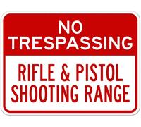 Apular Targa in metallo con scritta in lingua inglese "for No Trespassing Rifle & Pistol Shooting Range Sign for No Trespassing Rifle & Pistol Shooting Range Sign Home Decor Novità Regalo di