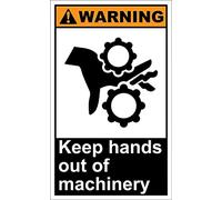APULAR Targa in metallo con scritta in lingua inglese "Keep Hands Out of Machinery Warningmetal Regalo di compleanno per casa agricola giardino cortile arte segni da parete targa decorazione per la