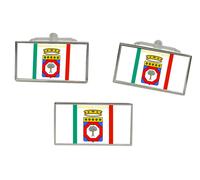 Apulia Puglia (Italia) Bandiera Gemelli E Fermacravatta Set