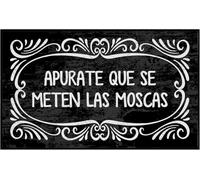 Apurate Que Se Meten Las Moscas Tappeto Entrata Antiscivolo Tappeto Da Bagno Lavabile In Lavatrice Zerbino Ingresso Per Corridoio Interno Vasca 40X60 Cm