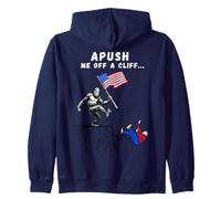 APUSH Me Off a Cliff 2025 Esame AP per studenti Bandiera americana Felpa con Cappuccio