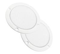 Aputoxz Accessorio 2 pz 3 Car Metal Speaker Cover Mesh Subwoofer Grill Horn Guard con 8 Viti Bianco per Auto Auto