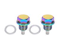 Aputoxz Accessorio 2 Set M16x1.5 Multicolore Magnetico Tappo di Scarico Olio Sump Pan Dado Bullone Vite con Guarnizioni Auto
