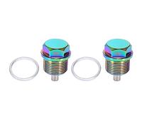 Aputoxz Accessorio 2 Set M20x1.5 Multicolore Magnetico Tappo di Scarico Olio Sump Pan Dado Bullone Vite con Guarnizioni Auto