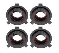Aputoxz Accessorio 4PCS Il Signore degli Strumenti H4 LED Faro Adattatore Base Lampadina Presa Supporto con Guarnizioni Anelli - Nero