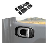 Aputoxz Copertura per maniglia della portiera interna in fibra di carbonio, per Jeep Wrangler JL JLU e Gladiator JT 2018-2024, 4 inserti in ABS compatibili con Rubicon Sahara Sport, accessori per