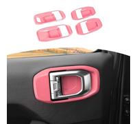 Aputoxz Copertura per maniglia della portiera interna rosa per Jeep Wrangler JL JLU e Gladiator JT 2018-2024, 4 inserti in ABS compatibili con Rubicon Sahara Sport, accessori per maniglie della porta