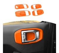 Aputoxz Coperture arancioni per maniglia interna della portiera per Jeep Wrangler JL JLU e Gladiator JT 2018-2024, 4 inserti in ABS compatibili con Rubicon Sahara Sport, accessori per maniglie della