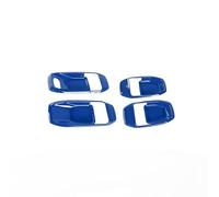 Aputoxz Coperture blu per maniglia interna della portiera per Jeep Wrangler JL JLU e Gladiator JT 2018-2024, 4 inserti in ABS compatibili con Rubicon Sahara Sport, accessori per maniglie della porta