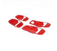 Aputoxz Coperture rosse per maniglia interna della portiera per Jeep Wrangler JL JLU e Gladiator JT 2018-2024, 4 inserti in ABS compatibili con Rubicon Sahara Sport, accessori per maniglie della porta