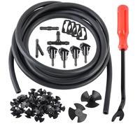 Aputoxz Kit 42 in 1 ugelli per lavavetri anteriore (getto di rondella, tubo del fluido, connettore, fermi di isolamento del cappuccio) sostituisce OEM 4805742AB, 5116079AA compatibile con Chrysler