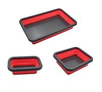 Aputoxz Set di vassoi magnetici pieghevoli, in silicone, per bulloni, viti, dadi, strumenti meccanici da uomo