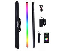 Aputure Amaran T4c RGBWW Lampada a tubo LED a colori, 2500K ~ 7500K bacchetta per luce video RGB regolabile, display OLED di controllo APP