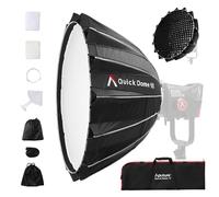 Aputure Light Dome Quick Dome 90 Softbox, 90 cm, supporto circolare Bowens con design a sgancio rapido, include diffusione, griglia di controllo della luce e borsa per il trasporto per luce video a