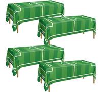 APUXXJUPA Tovaglia da calcio - 4 pezzi Decorazioni per feste di compleanno a tema calcio Tovaglie per feste di compleanno per bambini Articoli a tema calcio Eventi sportivi, 130 x 220 cm