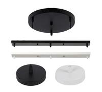 APVMFMKLTG Accessori for illuminazione lampade Una parola lunga rettangolare rotonda piastra da soffitto base lampadario telaio portalampada ventosa(120cm Straight,Black 5 Holes)