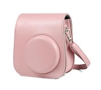 APVMFMKLTG Custodia in pelle per fotocamera a tinta unita con cinghia adatta per Fujifilm Instax Mini 11, rosa, Taglia unica