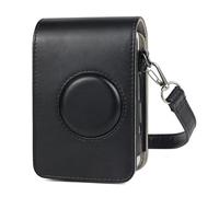 APVMFMKLTG Custodia in pelle PU per fotocamera intera con cinghia, adatta per FUJIFILM, adatta per Instax, adatta per mini (nero)