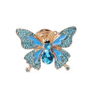 APVPOPOKGM 2 pezzi blu rosa cristallo diamante farfalla maniglie for mobili decorazione maniglia porta cassetto comò manopola tirare(Blue)