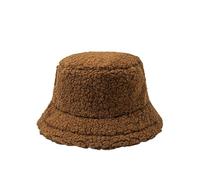 APVPOPOKGM Cappello da pescatore morbido e carino for donne e uomini, cappello da pescatore peloso, berretto invernale caldo(Coffee)