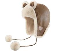 APVPOPOKGM Cappello invernale da donna con paraorecchie spessi e caldi, antifreddo, in caldo cotone, con orecchie di gatto(Khaki)