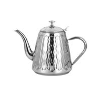 APVPOPOKGM Pentola for Ananas in Acciaio Inossidabile Spesso con Filtro, bollitore for Il tè, caffettiera, Ristorante dell'hotel(Silver-1.5L)