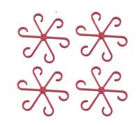 APVPOPOKGM Supporto for Stelo di Piante Pieghevole Riutilizzabile da 4 Pezzi, Senza picchetto, for Attrezzi da Giardino, Organizer for Stelo(Red-4pcs)