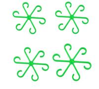 APVPOPOKGM Supporto for Stelo di Piante Pieghevole Riutilizzabile da 4 Pezzi, Senza picchetto, for Attrezzi da Giardino, Organizer for Stelo(Green-4pcs)