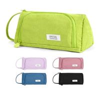 APXEL Astuccio Per Matite Cordury, Astuccio Scuola Grande Capacità, Organizzatore Cancelleria, Con Pratica Chiusura Lampo, Scomparti Materiale Scolastico Stazionario Ufficio Trucco Borsa(Verde)